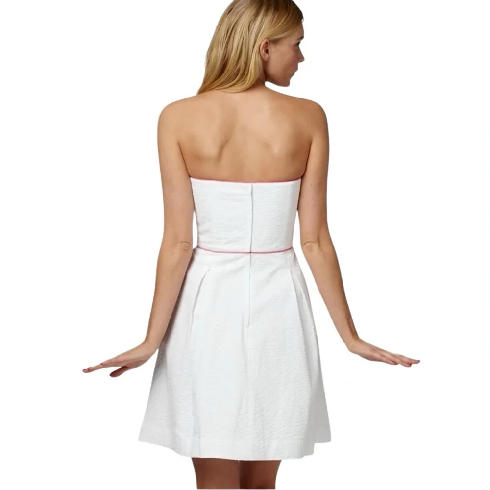 Lilly Pulitzer Blossom Spring Fling Placed Embroidery Seersucker Dress 6 - Picture 4 of 14